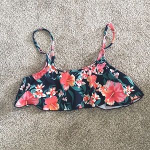 Girls Roxy floral print bikini top